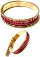 Bracelet pour femme avec strass rose brillant