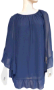 Top de type poncho pour femme - Taille standard - Couleur bleu marine