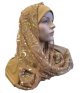 Foulard hijab 1 piece Camel avec motifs