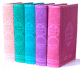 Pack 1 de 5 Corans de luxe en 5 couleurs de couvertures differentes : Le Noble Coran bilingue (francais/arabe) avec pages en couleurs d'Arc-en-ciel (Rainbow)