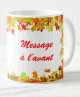 Mug avec messages personnalises (Feuilles d'arbres)