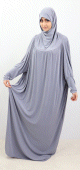 Jilbab ample une piece - Marque Best Ummah (Boutique Jilbeb femme) - Coueur Gris clair