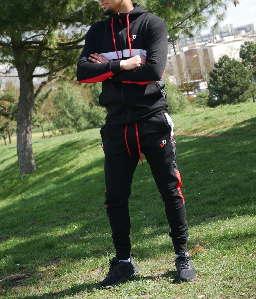 Ensemble survêtement jogging homme noir, rouge et blanc (marque Best Ummah)  - Prêt à porter et accessoires sur