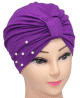 Bonnet egyptien perle de couleur violet