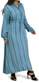 Robe longue cintree en viscose (Plusieurs couleurs disponibles)
