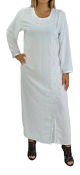 Robe orientale brodee et perlee pour femme - Couleur Blanc