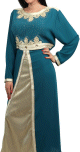 Robe longue avec broderies (Plusieurs couleurs disponibles)
