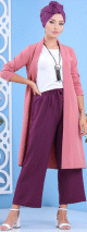 Pantalon large pour femme - Couleur violet