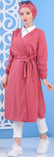 Kimono fermeture cache-cur de couleur rose (vetement femme mastour)