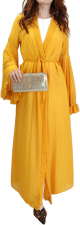 Kimono avec manches calypso de couleur jaune or