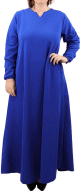Robe longue basique evasee (Grande Taille) pour femme - Couleur Bleu roi