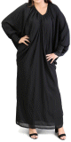 Robe Abaya modele papillon pour femme - Taille standard - Couleur Noir