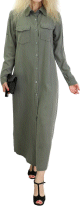 Robe chemise longue femme (Plusieurs couleurs disponibles)