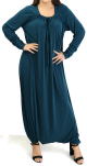 Robe decontractee et fluide - Combinaison Sarouel/Pantalon pour femme - Couleur Bleu petrole