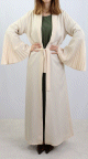 Kimono avec manches evasees plissees - Couleur Creme