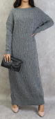 Robe longue maille torsadee (Plusieurs couleurs disponibles)