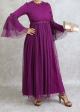 Robe de soiree chic en tulle pour femme - Couleur violet