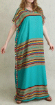 Robe d'ete pailletee avec pompons multicolores effet arc-en-ciel - Couleur Vert emeraude
