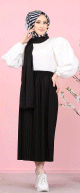 Jupe plissee pour femme (Mode Musulmane) - Couleur noire