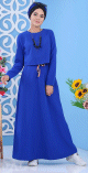 Robe maxi-longue et evasee avec style crop top pour femme - Grandes tailles - Couleur bleu roi