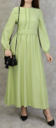 Robe longue classique et elegante pour femme - Couleur Vert pistache