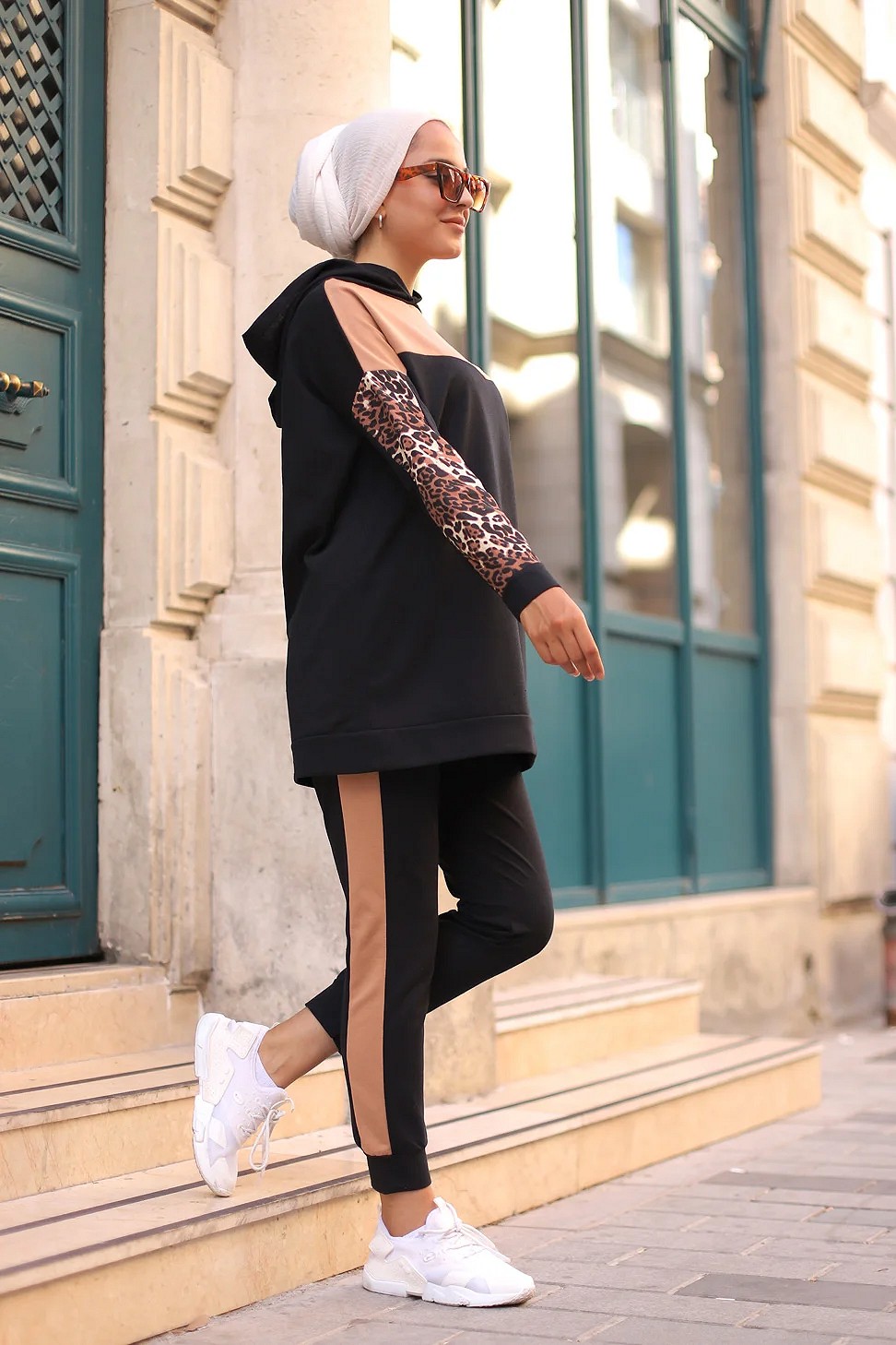 Léopard - Noir - Accessoire pour Hijab