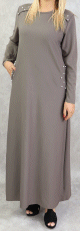 Robe longue perlee pour femme - Marque Amelis Paris (Plusieurs couleurs disponibles)