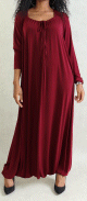 Robe decontractee et fluide - Combinaison Sarouel/Pantalon pour femme - Couleur Bordeaux