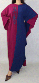 Robe de soiree bi-couleur effet papillon brodee pour femme (Plusieurs couleurs disponibles)