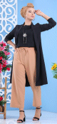 Pantalon large pour femme - Couleur Beige