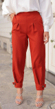 Pantalon femme classique et casual (Boutique en ligne mode hijab) - Couleur brique