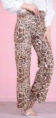 Pantalon femme motif leopard