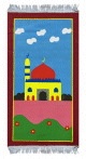 Tapis de priere (Sajjadat-Salat) pour enfants et ados musulmans avec dessin Mosquee (Plusieurs couleurs disponibles)