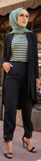 Pantalon femme classique et casual (Boutique en ligne mode hijab) - Couleur noir