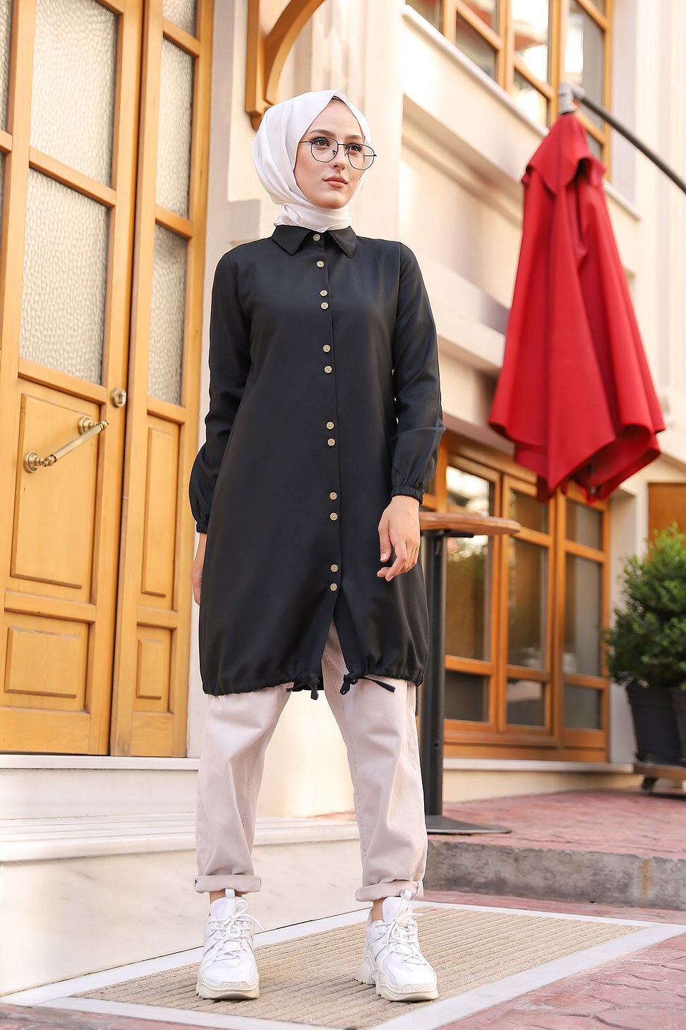 Robe de soirée pour femme (Tenue style chic pour hijab) - Couleur noir -  Prêt à porter et accessoires