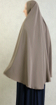 Grande cape ample et mastoura - Hijab long de priere pour femme musulmane (Salat - Mosquee - Hajj - Omra... ) - Couleur Taupe