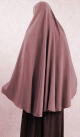Grande cape - Hijeb long de priere pour femme (Tissu de qualite) - Couleur Rose Parme