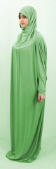 Jilbab ample une piece - Marque Best Ummah (Boutique Jilbeb femme musulmane) - Couleur Vert avocat