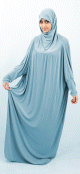 Jilbab ample une piece - Marque Best Ummah (Boutique Jilbeb femme musulmane) - Couleur bleu ciel clair