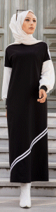 Robe longue decontractee (Boutique de vetements islamiques modernes pour femmes voilees) - Couleur noir