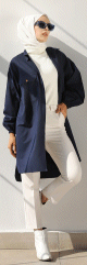 Chemise-Tunique ample pour femme (Boutique Musulmane en ligne de vetement et Hijab) - Couleur bleu marine