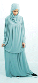 Jilbab Sport ample deux pieces (Cape + Jupe) pour femme - Marque Best Ummah - Couleur bleu ciel