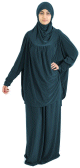 Jilbab Sport ample deux pieces (Cape + Jupe) pour femme - Marque Best Ummah - Couleur bleu marine