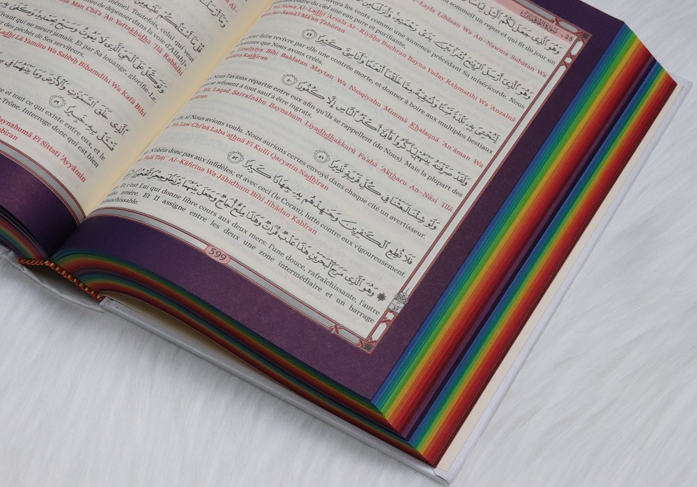 Coffret Cadeau Couple ou Mariage : Le Noble Coran Rainbow avec couleurs  Arc-en-ciel (Bilingue français/arabe), La Citadelle du Musulman et Mug  époux & épouse - Livre
