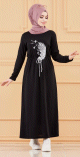 Robe moderne decontractee (Tenue Hijab - Boutique Musulmane en ligne France) - Couleur noir