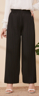 Pantalon plisse pour femme - Couleur noir