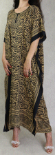 Robe style oriental pour la maison et l'ete (Robes extra-large et grande taille pour femme) - Couleur motifs Noir