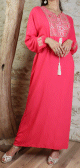 Robe femme moderne avec un lien a la taille - Couleur Corail