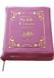 Le Noble Coran en français - La traduction des sens en langue française (Fermeture zip) - Couleur mauve violet Le Noble Coran en francais - La traduction des sens en langue francaise (Fermeture zip) - Couleur mauve violet