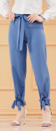 Pantalon femme habille - Couleur bleu indigo